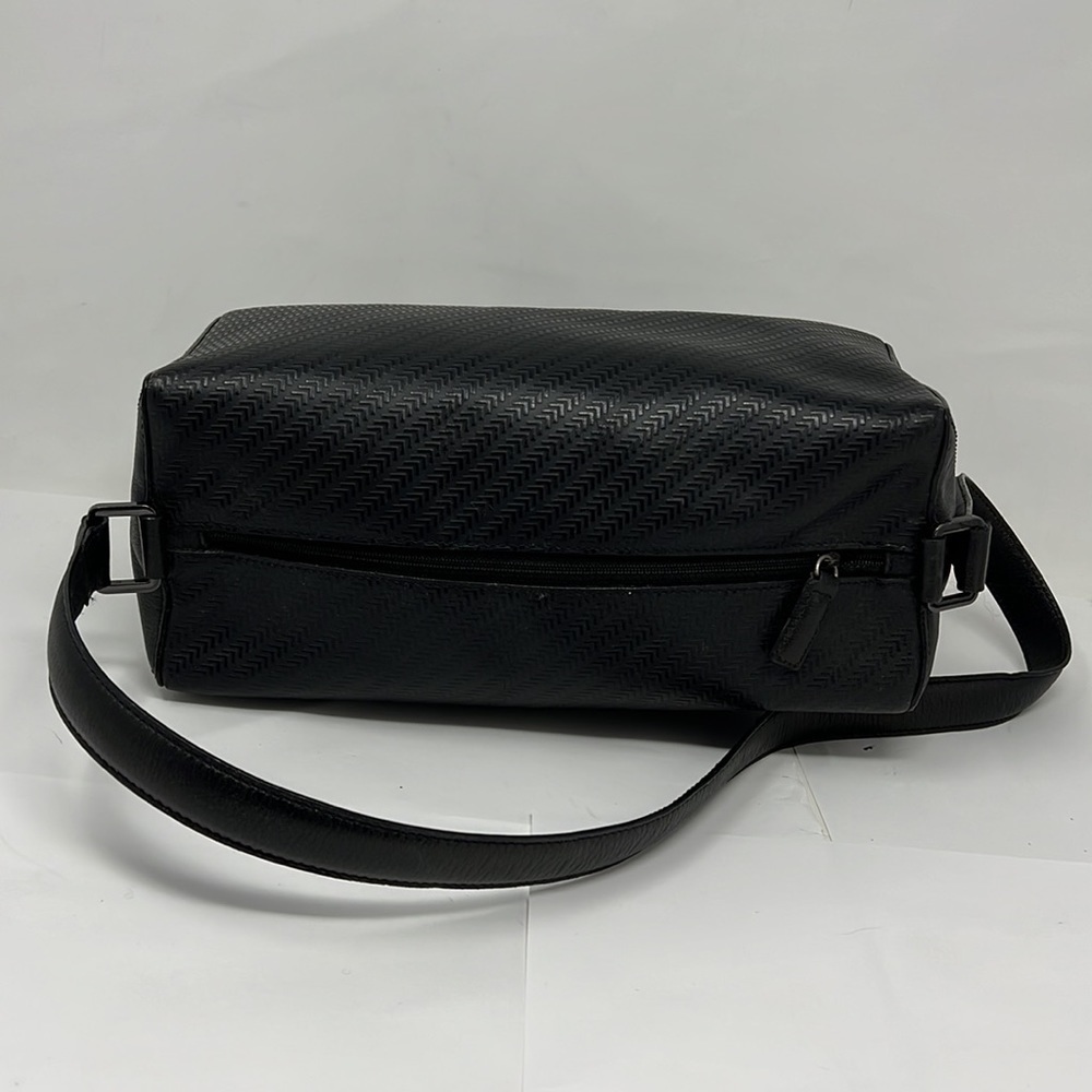 Lancel Charcoal Black Rectangle Zipper Shoulder Bag